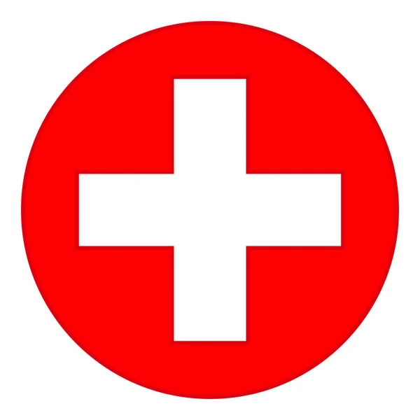 Symbole de croix médicale rouge coloré — Image vectorielle