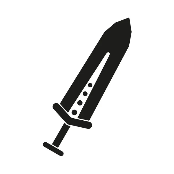 Espada blanca y negra — Vector de stock