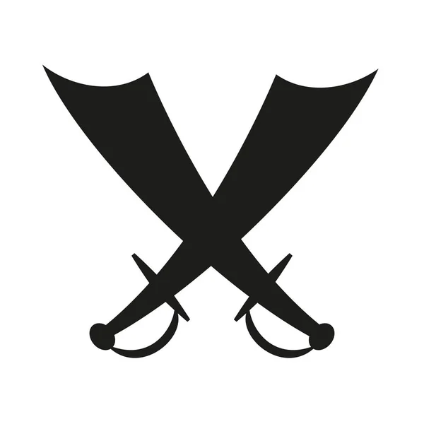 Silhueta de tesouras cruzadas preto e branco —  Vetores de Stock
