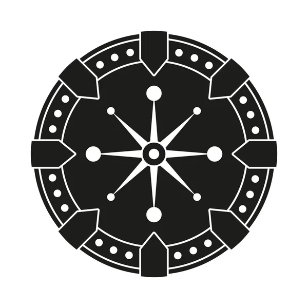 Escudo de fantasía blanco y negro — Vector de stock
