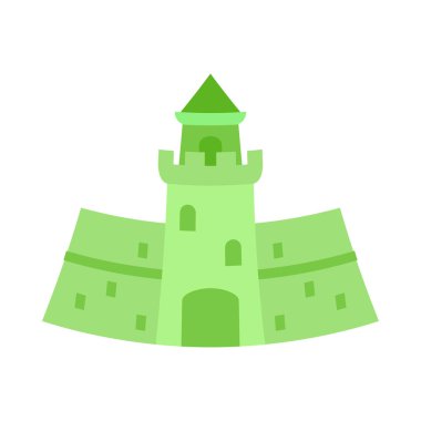 Cartoon green forest castle