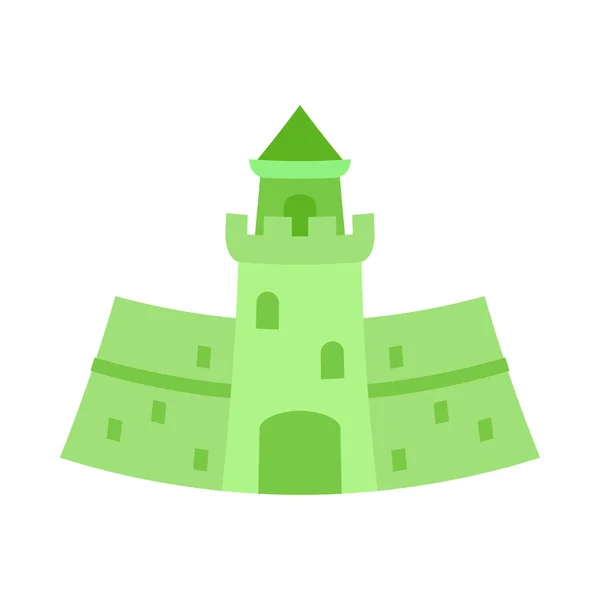 Cartoon groen bos kasteel — Stockvector