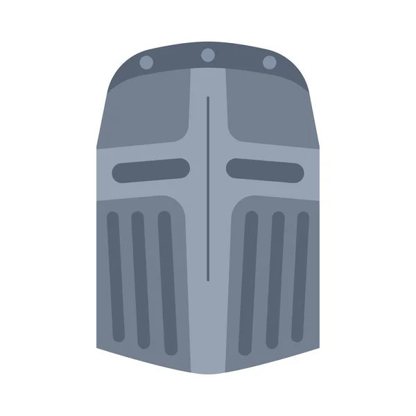 Casco de metal gris de dibujos animados — Vector de stock