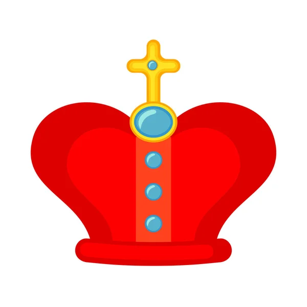 Cartoon coloeful royal crown — 스톡 벡터