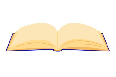 Cartoon open blue book