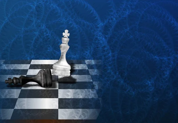 Schach. Business Rivale Konzept. Vektorillustration — Stockvektor