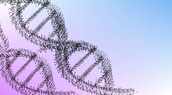 Konsep DNA poligonal. Latar belakang ilmu kedokteran. Inovasi, m - Stok Vektor