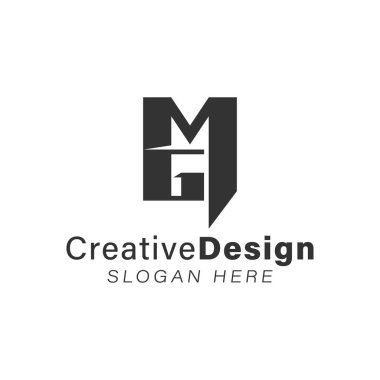 İlk harf M G Modern Logo Fikirleri. İlham logosu tasarımı. T