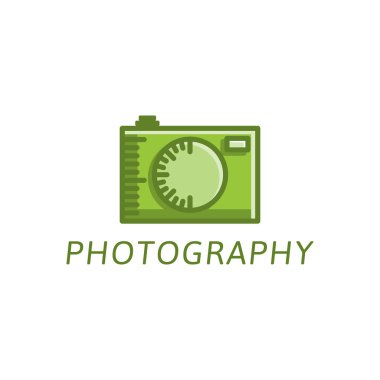 Fotoğraf makinesi logosu fikri. İlham logosu tasarımı. Te