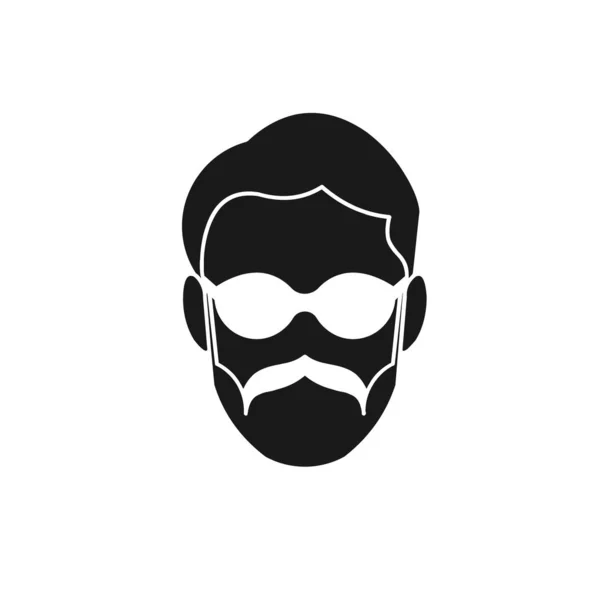 Πατέρα. Αρσενικό. Ιδέες με μουστάκι. Σχεδιασμός λογότυπου έμπνευσης. — Διανυσματικό Αρχείο