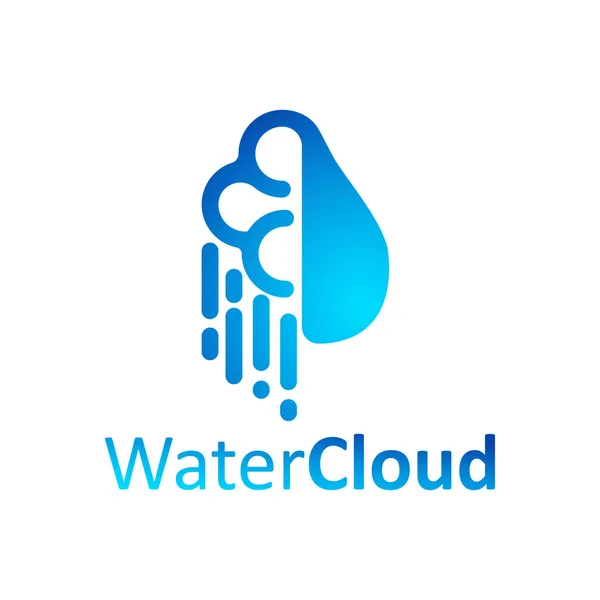 Капля воды, логотип Райна. Дизайн логотипа. Темп — стоковый вектор