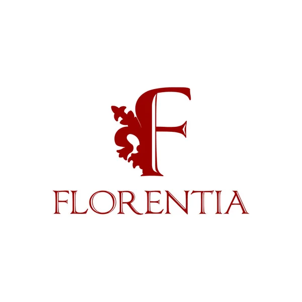 Carta inicial f ornamento Idéias logotipo moderno. Logotipo de inspiração de — Vetor de Stock