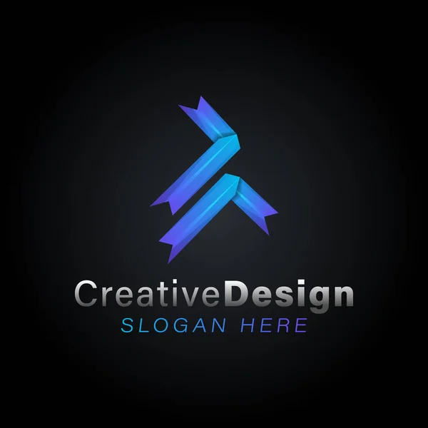 矢印、上、下のロゴのアイデア。インスピレーションのロゴデザイン。テンプレート｜Vec — ストックベクタ