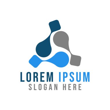 Üçgen logo fikirleri. İlham logosu tasarımı. Şablon Vektör İllüstrasyonu. Beyaz Arkaplanda İzole Edilmiş