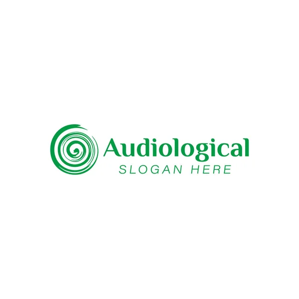Audiologisk hörsel. klinik vård logotyp Idéer. Inspiration logotyp d — Stock vektor