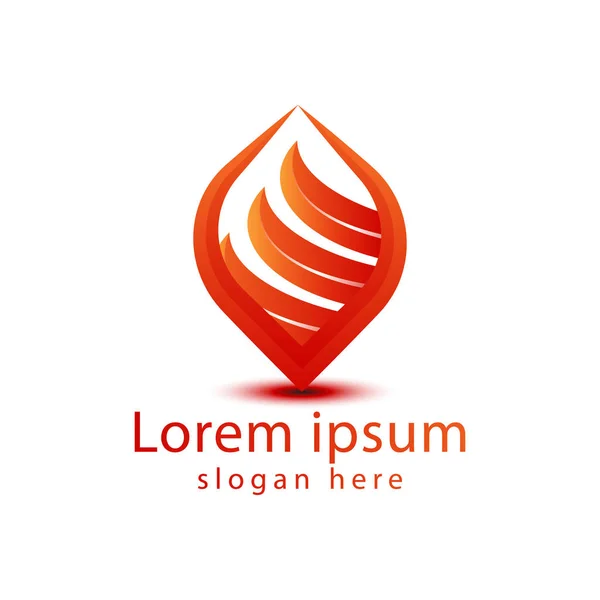 Fire flame modern logo Ideas. Inspiration logo design. Template — Stock Vector