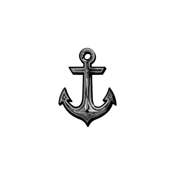 Kotwica. Marynarka. logo morskie Pomysły. Projekt logo inspiracji. Temperatura — Wektor stockowy