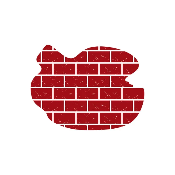 Rode baksteen logo Ideeën. Inspiratie logo ontwerp. Template Vector I — Stockvector