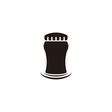 Bira kapağı logosu fikri. İlham logosu tasarımı. Şablon V