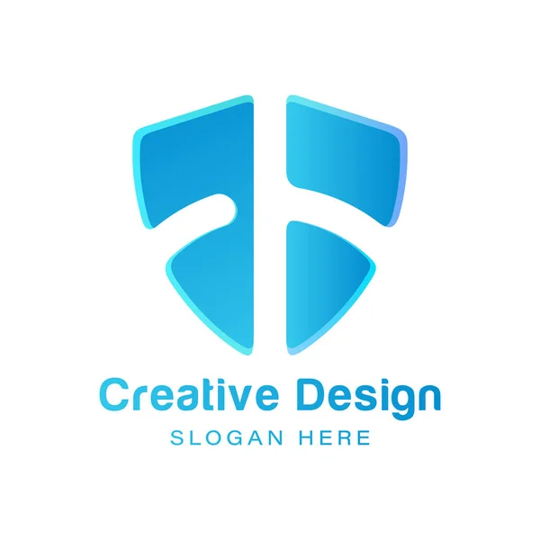 Escudo logo Ideas. Diseño del logotipo de inspiración. Plantilla Vector Illu — Archivo Imágenes Vectoriales