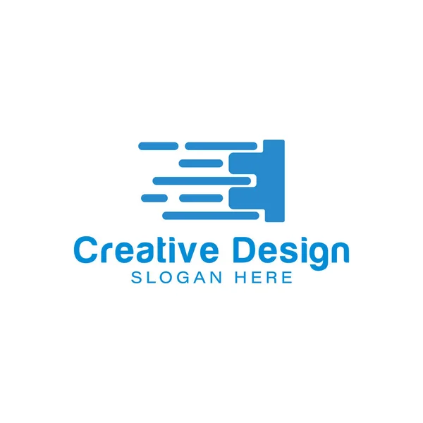 Letra inicial e. velocidad tecnología logo Ideas. Logotipo de inspiración — Archivo Imágenes Vectoriales