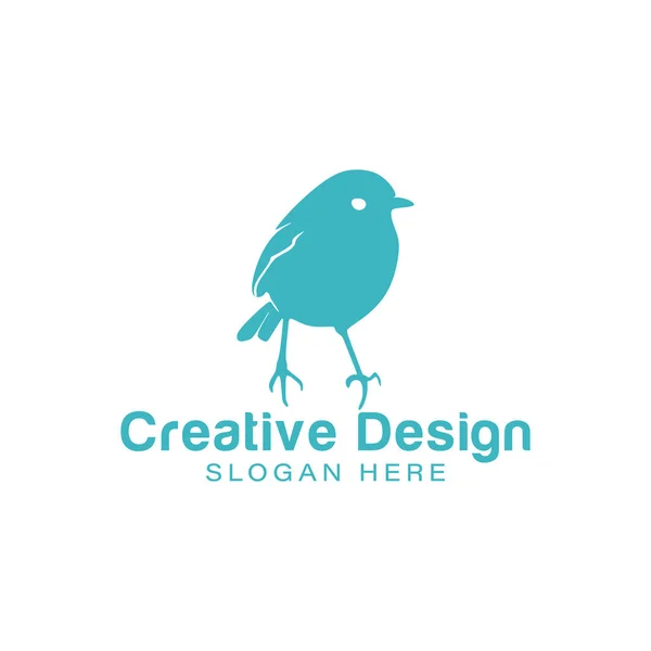 Robin Bird. Aşk kuşu logosu fikri. İlham logosu tasarımı. Baştan çıkar!