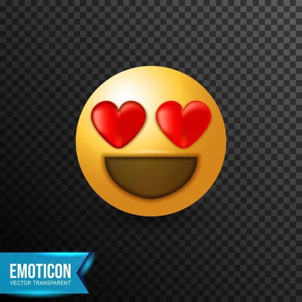 Bonito sentimento no amor emoticon ícone vetor ilustração, isolado —  Vetores de Stock