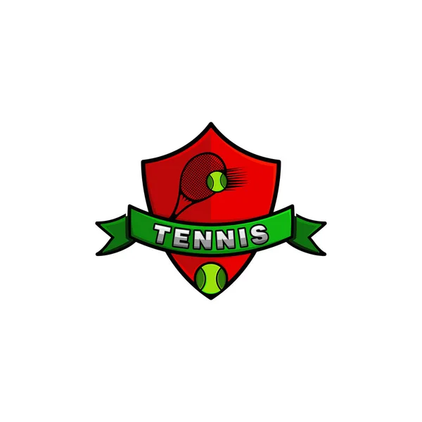Raqueta logo tenis Ideas. Diseño del logotipo de inspiración. Plantilla Vect — Vector de stock