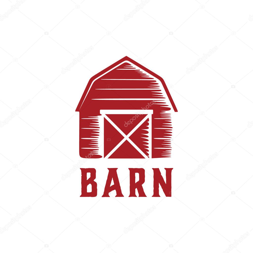 Barn farm logo Ideas. Inspiration logo design. Template Vector Illustration. Isolated On White Background