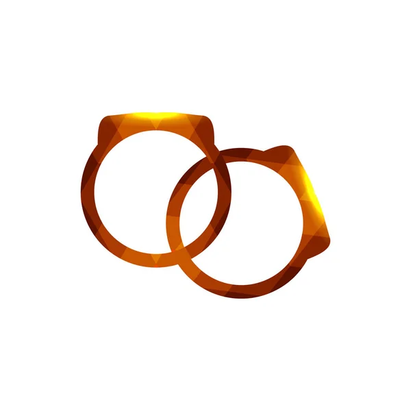 Guld ring logo Idéer. Inspiration logo design. Mall Vektor I — Stock vektor