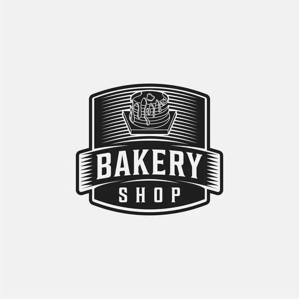 Млинці Вінтажний Логотип Пекарні Ідеї Дизайн Логотипу Натхнення Шаблон Векторна — стоковий вектор