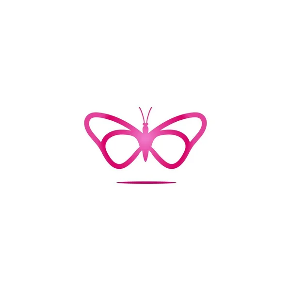 美丽蝴蝶标志意念 灵感标志设计 模板向量说明 因白种人背景而被隔离 — 图库矢量图片