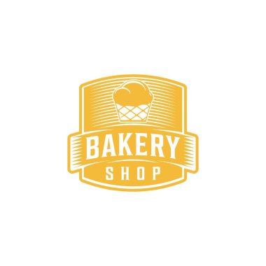 Tatlı kek, klasik pastane logosu fikirleri. İlham logosu tasarımı. Şablon Vektör İllüstrasyonu. Beyaz Arkaplanda İzole Edilmiş