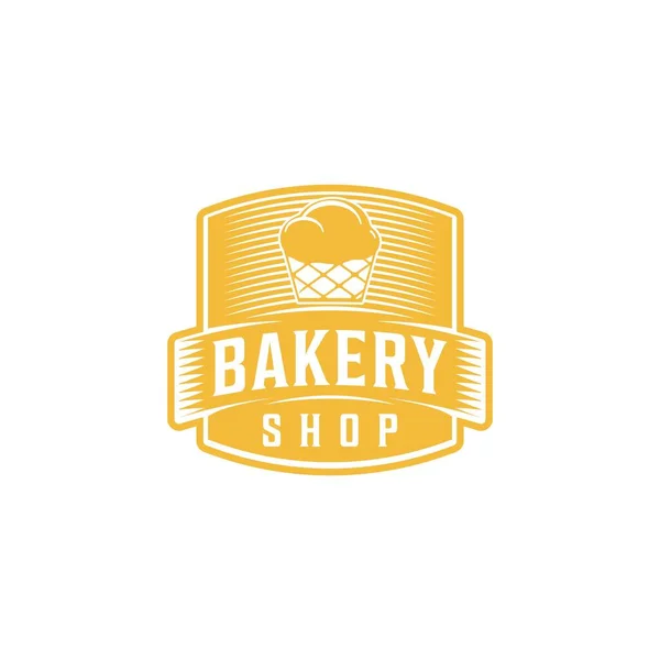 Sweet Cupcake Vintage Bakery Logo Ideas Inspiration Logo Design Template — Stock Vector