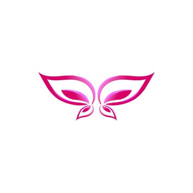 Soyut Lüks Renkli Kelebek logosu fikirleri. İlham logosu tasarımı. Şablon Vektör İllüstrasyonu. Beyaz Arkaplanda İzole Edilmiş