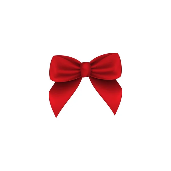 新的红色缎带 矢量隔离红弓设计贺卡和折扣卡 — 图库矢量图片