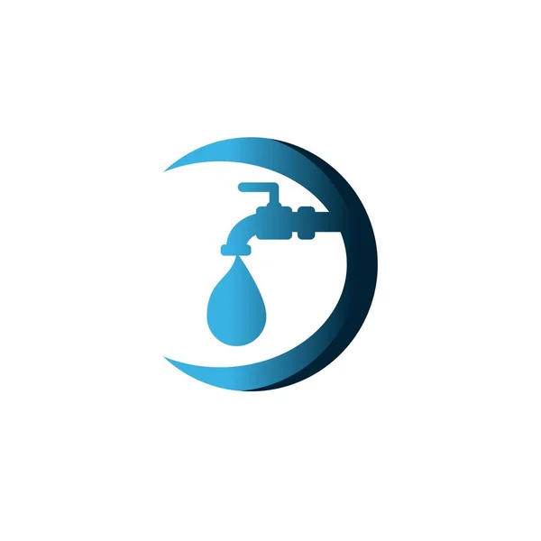 Водяной Фоше Сантехника Логотип Идеи Дизайн Логотипа Шаблонный Вектор Изолированный — стоковый вектор
