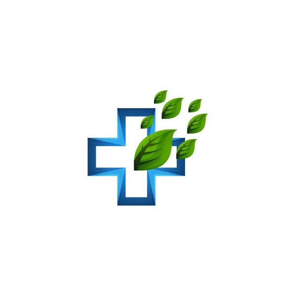 Producto Ecológico Médico Cruz Ideas Del Logotipo Salud Diseño Del — Archivo Imágenes Vectoriales