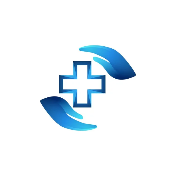 Cuidado Mano Farmacéutica Médica Ideas Logo Diseño Del Logotipo Inspiración — Vector de stock