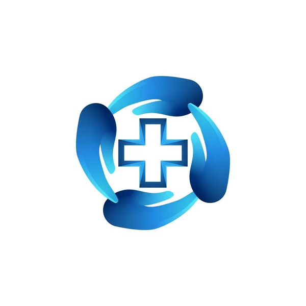 Hand Care Medical Pharmaceutical Logo Ideas Inspiration Logo Design Template — Stock Vector