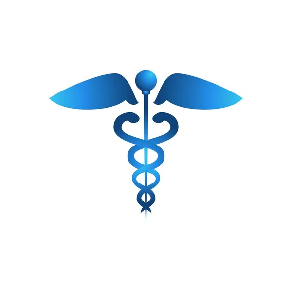 Símbolo Salud Caduceus Ideas Del Logotipo Varita Asclepius Diseño Del — Archivo Imágenes Vectoriales