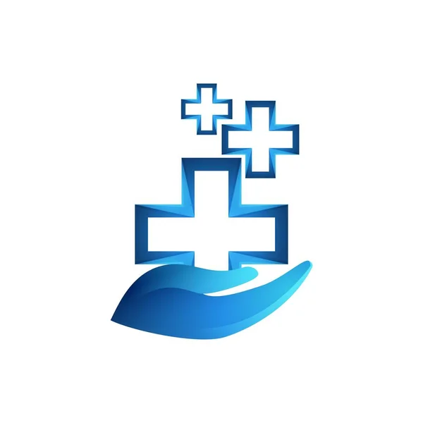 Cuidado Mano Farmacéutica Médica Ideas Logo Diseño Del Logotipo Inspiración — Vector de stock