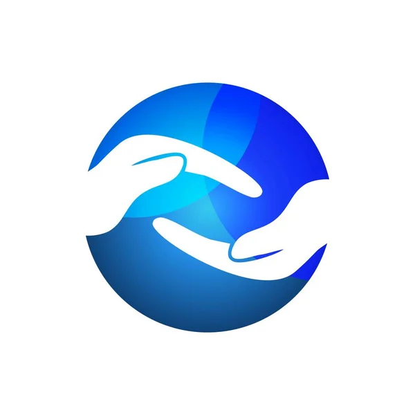 Logo Pielęgnacji Dłoni Pomysły Projekt Logo Inspiracji Ilustracja Wektora Szablonu — Wektor stockowy