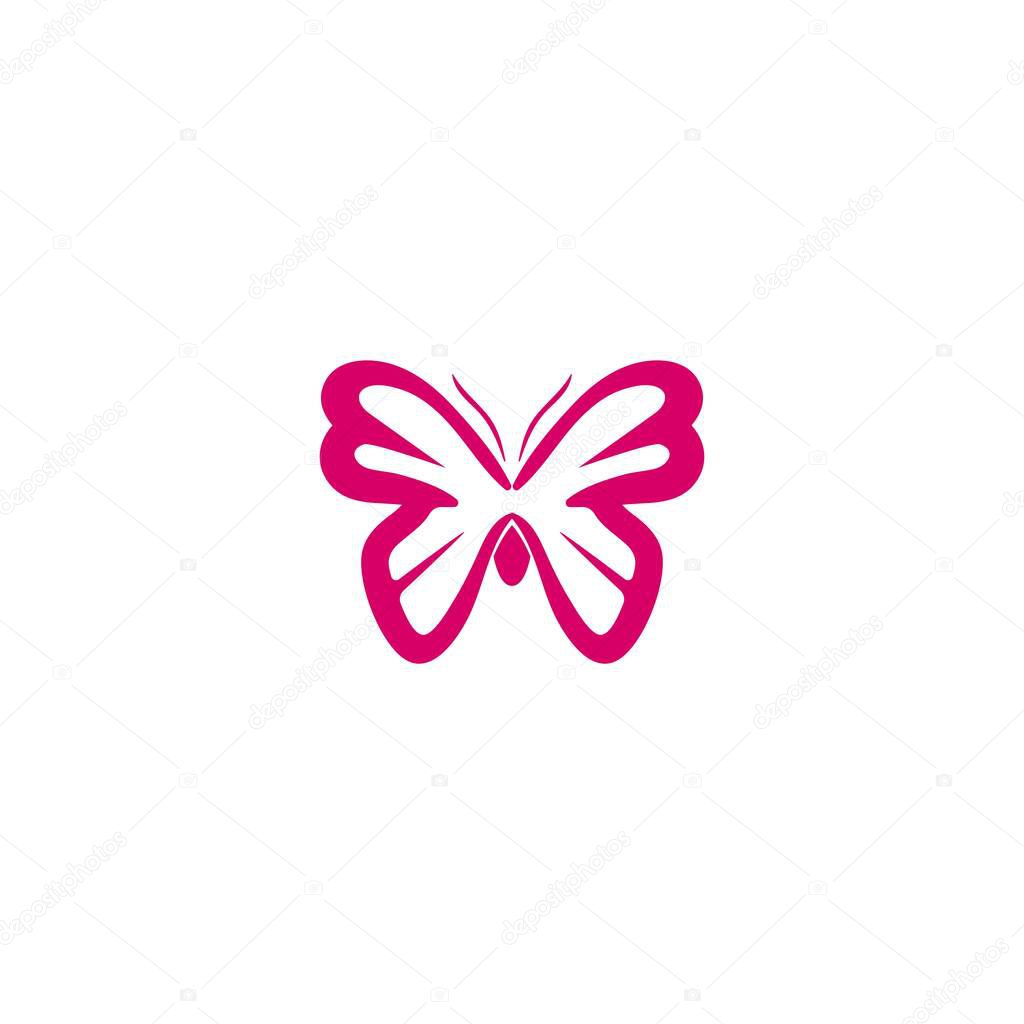 Abstract Luxurious Colorful Gradient Butterfly logo Ideas. Inspiration logo design. Template Vector Illustration. Isolated On White Background