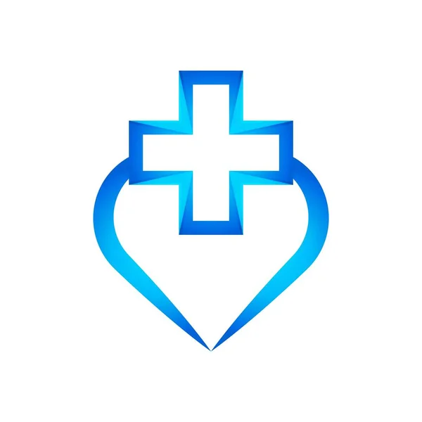 Cuidado Salud Atención Médica Amor Ideas Logo Diseño Del Logotipo — Vector de stock