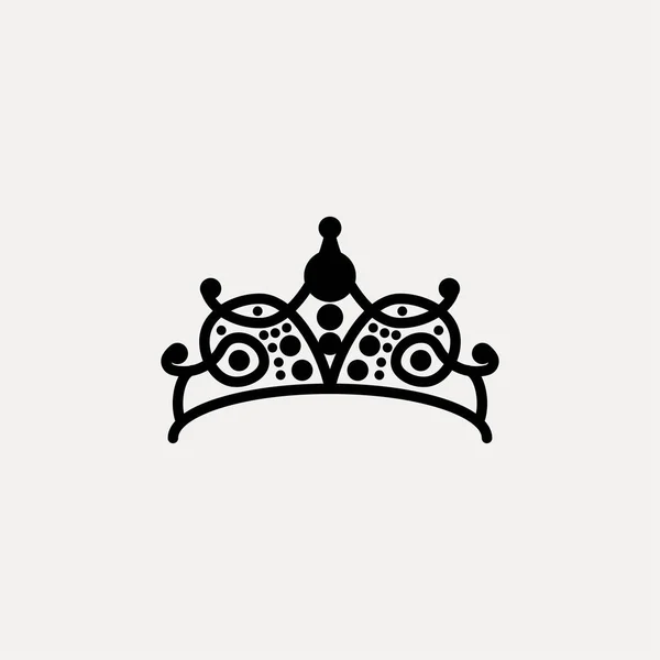 Princes Couronne Tiare Logo Diadème Royal Idées Design Logo Inspiration — Image vectorielle