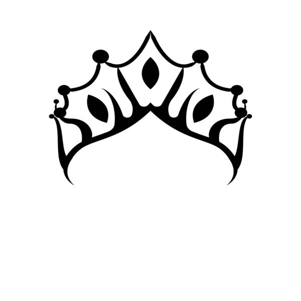 Принцы тиары корона или королевский логотип диадемы Идеи. Дизайн логотипа. Шаблонный вектор. Изолированный на белом фоне
