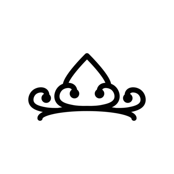 Princes Couronne Tiare Logo Diadème Royal Idées Design Logo Inspiration — Image vectorielle