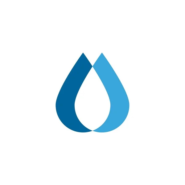 Капли Воды Минеральный Негативный Логотип Космоса Идеи Дизайн Логотипа Шаблонный — стоковый вектор