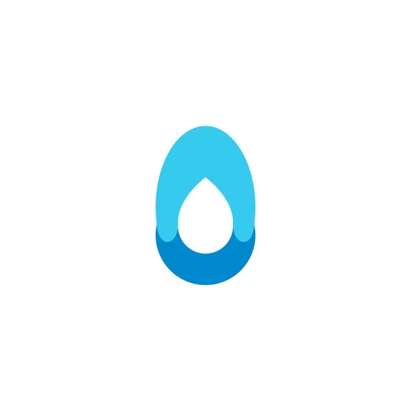 Vatten Droppe Mineral Negativ Utrymme Logotyp Idéer Inspiration Logo Design — Stock vektor